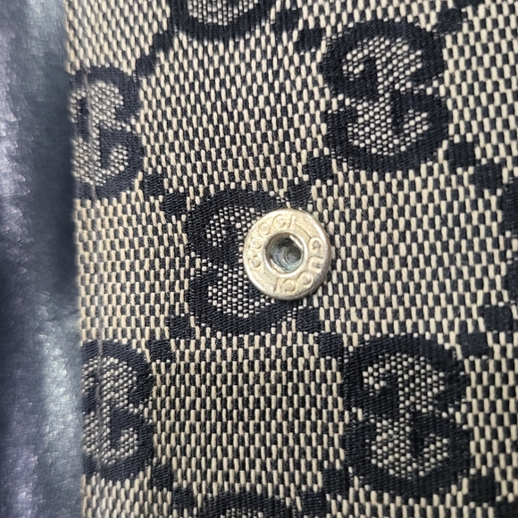 GUCCI Jackie GG Canvas Leather Bi-fold Long Wallet Black Italy - Picture 8 of 10